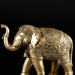 Brass Elephant Pair Blessing Trunk Up 22 Inch with fine handmade work