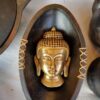 Brass Buddha Wall Hanging Mask 5.5 Inch