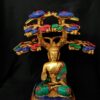 Brass Buddha Under Boddhi Tree 13 Inch
