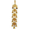 Bells Wind Chims Yellow Finish With Religious Figures