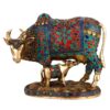 Brass Cow And Calf  8.3 Inch