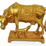 Brass Cow And Calf  11 Inch