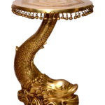 Brass Chowki Fish Table
