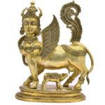 Brass Kamdhenu Cow  Super Fine 17 Inch