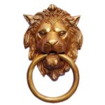 Lion Face Door Knocker Brown