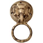 Elephant Door Knocker In Antique Finish