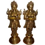 Brass Deep Laxmi Welcome Lady 20 Inch