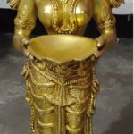 Brass Deep Laxmi Welcome Lady 30 Inch