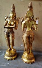 Brass Deep Laxmi Welcome Lady 44 Inch