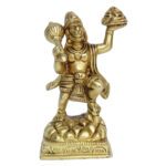 Hanuman Yellow Finish Brass Statue