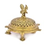Brass Peacock Incense Box