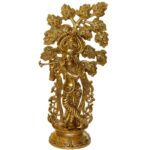 Krishna Brass Made Hand Carved Pooja Ghar/Office Decor Statue