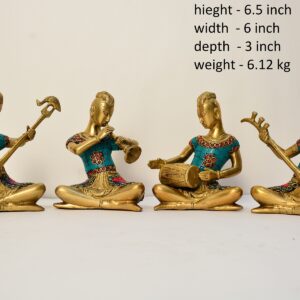 Brass Musician Figure 6 Inch Stone Work