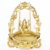 Brass Made Lord Ganesha On Swing Figure Home/Event Decor Urli