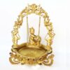 Urli With Decoration Brass Made Baby Krishna On Swing Figure Home Office Table Decor Decorative Urli