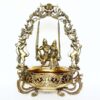 Brass Metal Radha Krishna On Swing Figure Home/Event Decor Urli