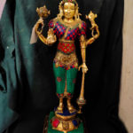 Lord Vishnu Standing Sculpture Made In Brass Metal