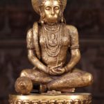 Brass Hanuman Meditating 15 inch