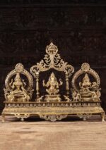 Brass Statue Set Ganesh, Lakshmi & Saraswati 20"