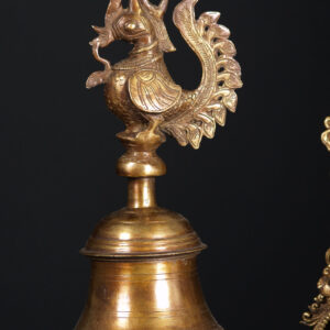 Brass Peacock Bell 12 inch