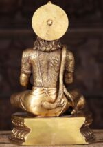 Brass Hanuman Meditating 15 inch - Image 2