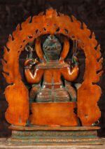 Brass Ganesh Statue with Rat Arch 19" - Image 2