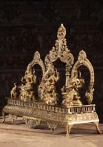 Brass Statue Set Ganesh, Lakshmi & Saraswati 20" - Image 6