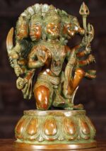 Brass Panchamukhi Hanuman Statue 5 Heads 13 inch - Image 2