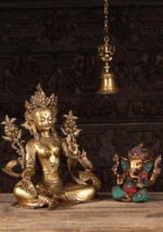 Brass Ganapathi Hindu Puja Bell with Chain 30 - Image 9