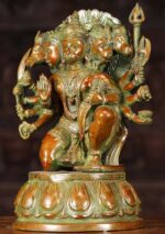 Brass Panchamukhi Hanuman Statue 5 Heads 13 inch - Image 3