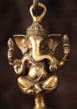 Brass Ganapathi Hindu Puja Bell with Chain 30 - Image 6