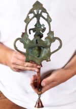 Brass Ganesh and Elephant Oil Lamp 17 Inch - Image 6
