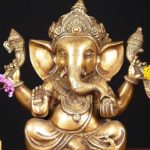 Brass Ganesha Statue 9"