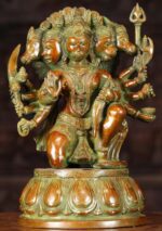 Brass Panchamukhi Hanuman Statue 5 Heads 13 inch
