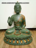 Brass Buddha Sitting Stone Work 28 inch - Image 2