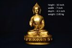 Brass Buddha Idol 10 Inch