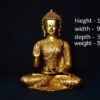 Buddha Brass Statue Buddhism Life Sign Earth Touching Sitting Sculpture Figurine Diwali Gifts Home Decor