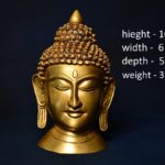 Brass Buddha Head 10 inch