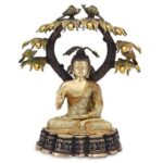Large Size Brass Buddha Under Tree
