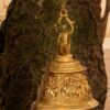 Brass Hanging Bell Goddess Durga Carving