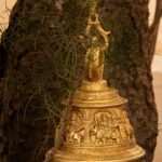 Brass Hanging Bell Goddess Durga Carving