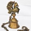 Hand Made Hanging Bell Of Peacock With Large Hook