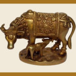 Brass Cow And Calf  5 Inch