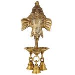 Brass Diya Ganesh Mask| Deepak | Oil Lamp
