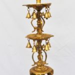 Brass Metal Designer & Unique Decorative Peacock Shape Oil Lamp With Little Bells