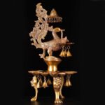 Peacock Figure Pooja Ghar Deepak Stand