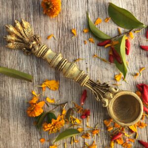 Religious Brass Metal Traditional Hand Made Pooja/Havan Spoon