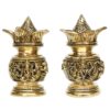 Ganesha Laxmi Figure Kalash Made Of Brass Metal For Pooja Ghar/Temple