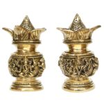 Ganesha Laxmi Figure Kalash Made Of Brass Metal For Pooja Ghar/Temple