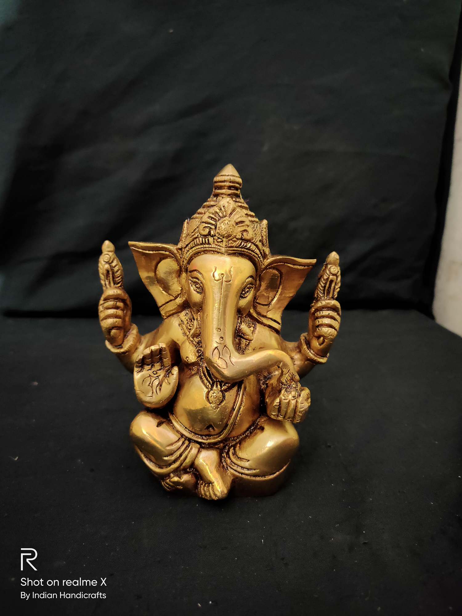 Brass Ganesh Mukut  4.5 Inch